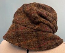 Ca4La Wool Cloche Hat Harris Tweed Japanese Brand 40’s Style Autumn Outdoor Wear