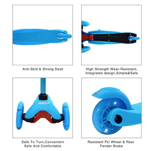 Kids kick scooter wheel led - kids,