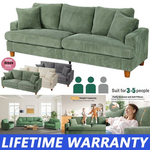 Seater corduroy sofa jumbo - 3/4,