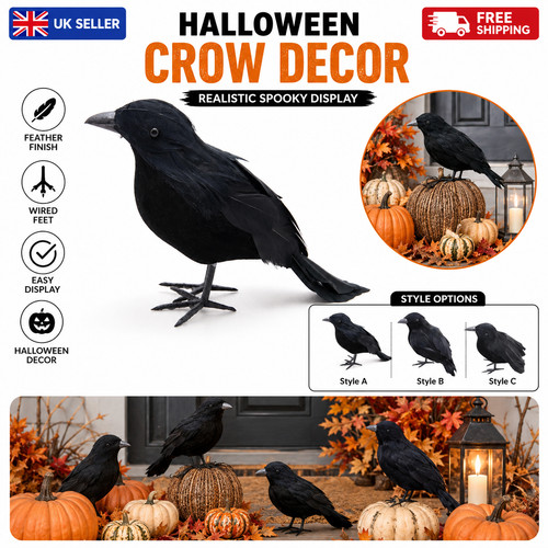 Halloween black crow - black, decor