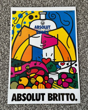 Rare Collectable Art Picture Advert Print Cut Out Absolut Vodka Romero Britto