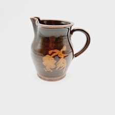 studio pottery brown milk Jug