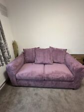 Two Seater Deluxe Sofa Bed Pillow Back In Lilac