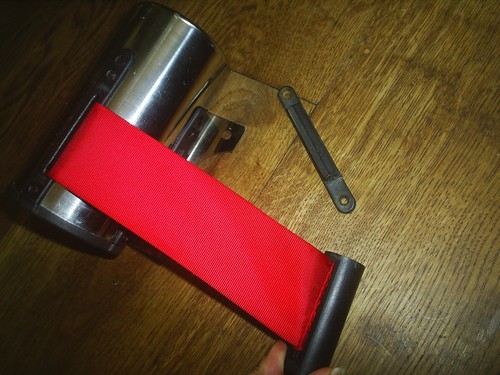 Retractable belt barrier - belt,