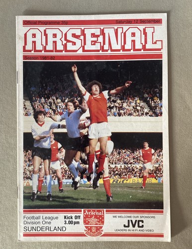 Arsenal sunderland 1981 - v, 1981-82