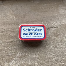 Vintage Schrader Valve Caps tin classic car parts