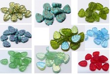 10 (mm) CZECH GLASS LEAF DROP