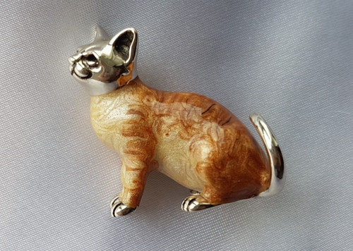 Ginger cat animal miniature - ~,