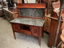 Nice Quality Mahogany Marble Top Washstand The Marble Has No Brakes Or Cracks