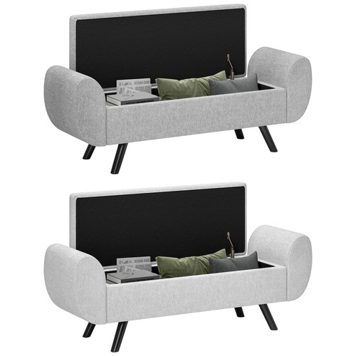 Homcom storage ottoman with - homcom,