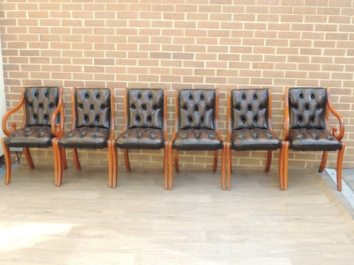 Chesterfield leather dining - chesterfield,