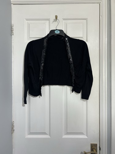 Mng black cropped bolero - cropped, shrug