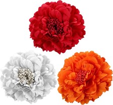 3Pcs Peony Flower Hair Clips