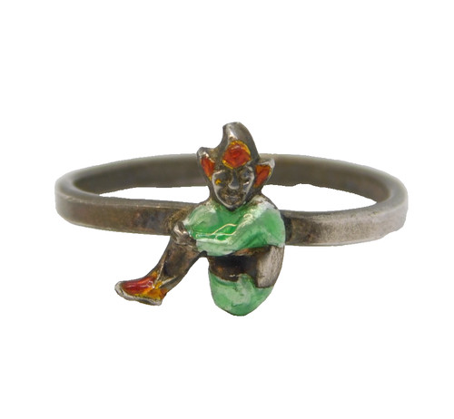 Sterling silver enamel - &,