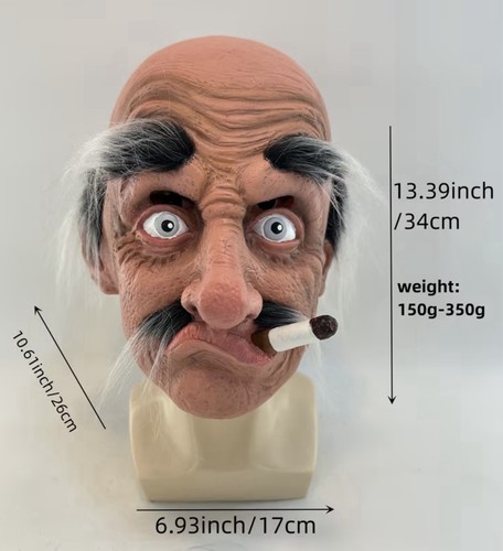 Old man mask - mask, bald