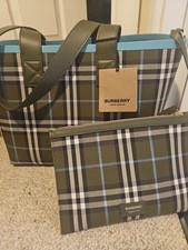 Burberry Check Tote Bag with