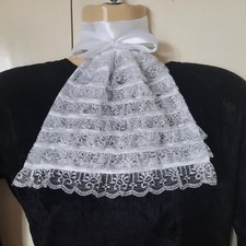 White Lace Jabot Victorian
