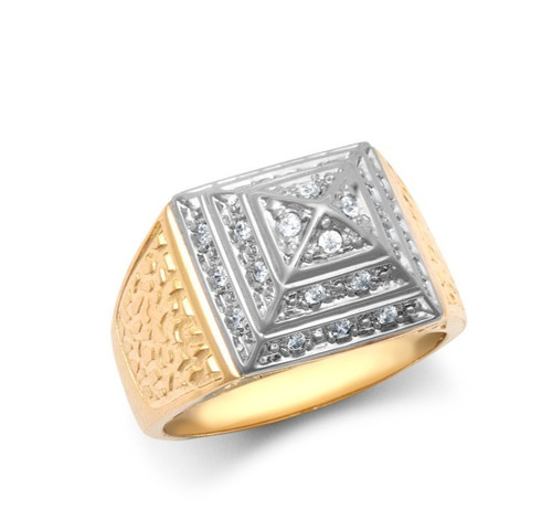 9ct gold pyramid - gold,