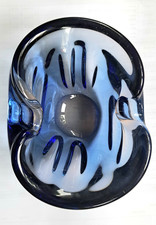 Vintage Murano blue/clear