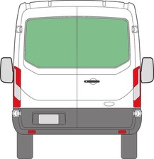 Rear Double Door Window Glass