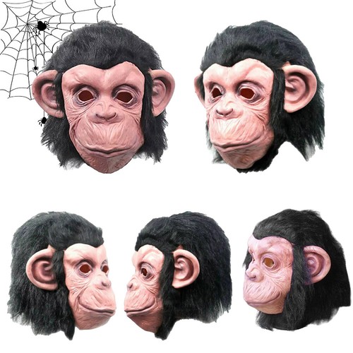 Monkey chimpanzee latex mask - chimpanzee,