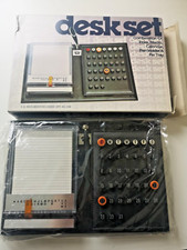 Vintage Deskset Desk Set Desktop Index/Memo/Calendar/Pen Holder/Pin Tray