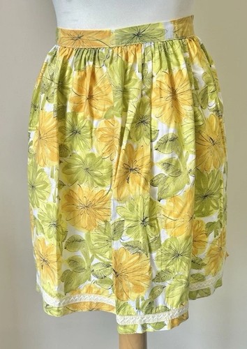 Handmade floral half - handmade, apron