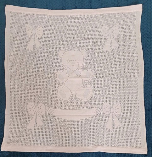 Pink vintage pram blanket lace - vintage,