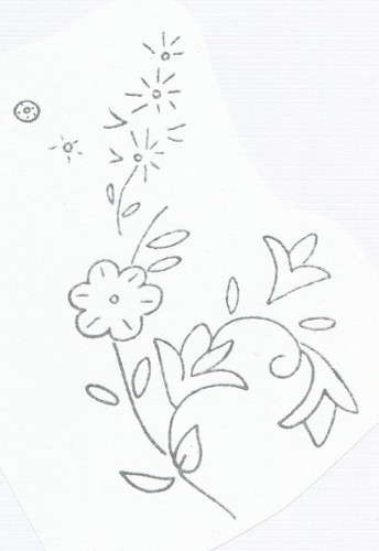 Vintage embroidery transfer - vintage,