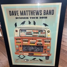 Dave Matthews Band  DMB Poster 2018 Summer Tour Broke Down Tour Bus 290/1000