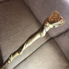 Vintage Heavy Twisted Vine Spiral Wooden Walking Stick Handmade Irish 105cm