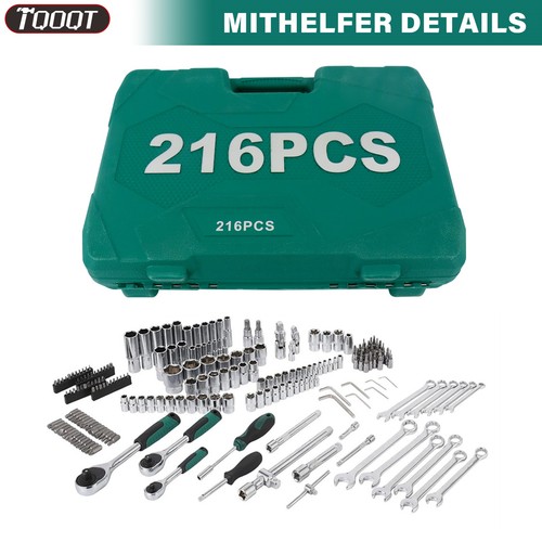 216 pcs socket set 3 - set, 3/8