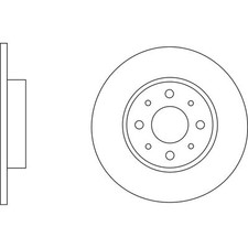 2x Brake Discs Solid For Alfa