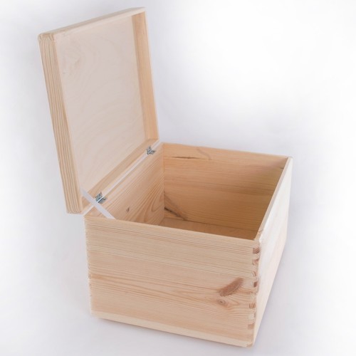 Large wooden storage box - box, with