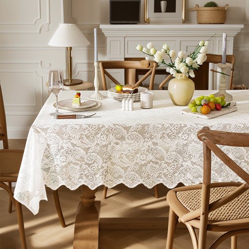 Florals embroidery lace - embroidery, table