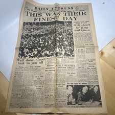 Daily Express: This Was Their Finest Day WW2 VE Day Newspaper (reprint)