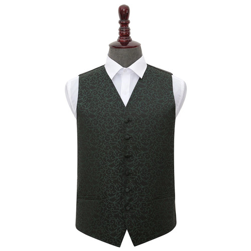 Mens waistcoat woven - woven, swirl