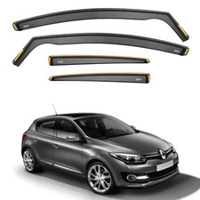 ISPEED Wind Deflectors for Renault Megane MK3 2008-2016 5-Door Hatchback 4pc Set