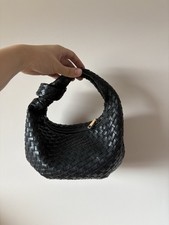 Anthropologie Melie Blanco Larissa Bottega Veneta dupe braided bag in black used
