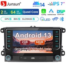 For VW GOLF MK5 MK6 CarPlay Car Stereo Radio Android 14 Player GPS Head Unit 64G