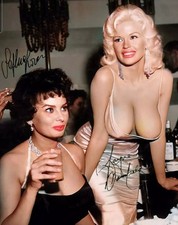 SOPHIA LOREN & JAYNE MANSFIELD 'THAT LOOK' SIGNED PHOTO PRINTS 6 x 4  BOGOF WOW