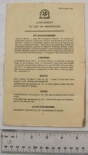 1950 National Trust supplement to list of properties