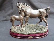 The Juliana Collection Resin Figures Mare & Foal on an oval Plinth