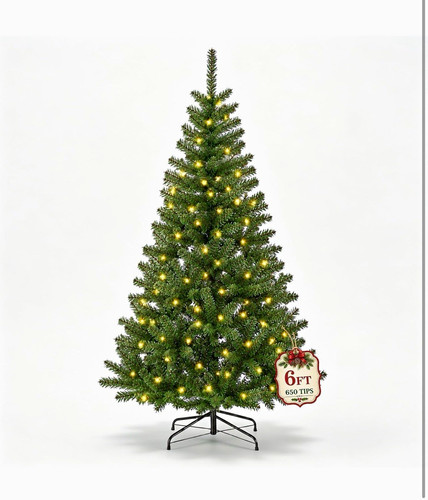6ft pre lit - 6ft, artificial