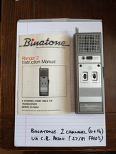 Binatone 2 channel Handheld CB Radio Vintage battery powered with manual 