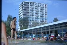 35mm Slide 1970's Spanish Resort hotels Beach front Scene