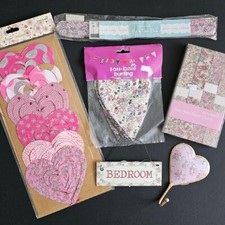 Shabby chic floral girls bedroom decor, hanging decoration, bunting, nursery