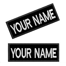 2pcs Custom Name TAG,Personalised Embroidered Patches Text Badge Iron on 7cm