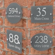 Modern House Number Sign