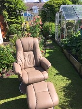 Swivel Recliner Chair And Footstool
